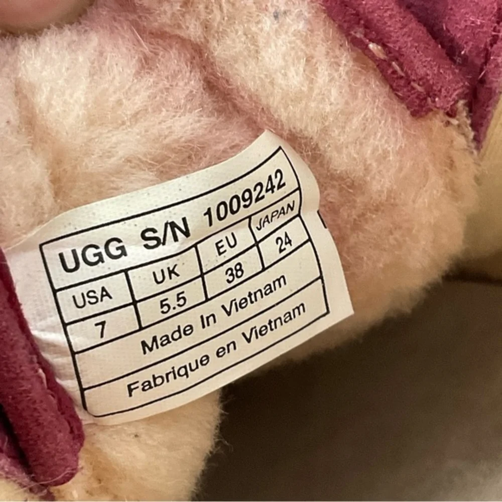 Ugg Taya Canvas Sneakers‎ Burgundy Size 7